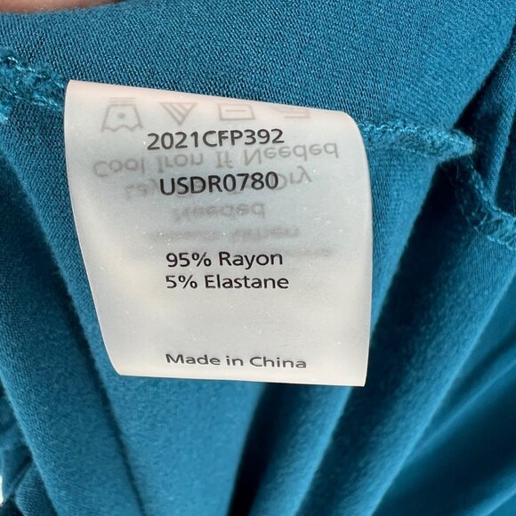 Universal Standard Wide Neck Short Sleeve Knee Length Dress Blue Size Large - Picture 10 of 12